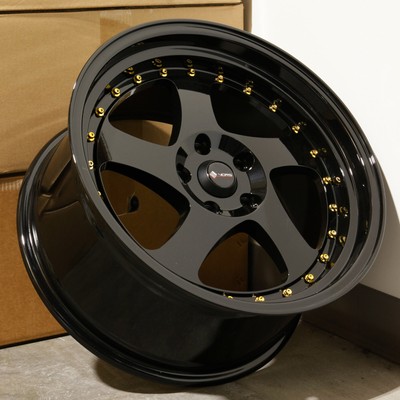 18x9 Black Wheels Vors VR2 5x112 35 (Set of 4)  73.1