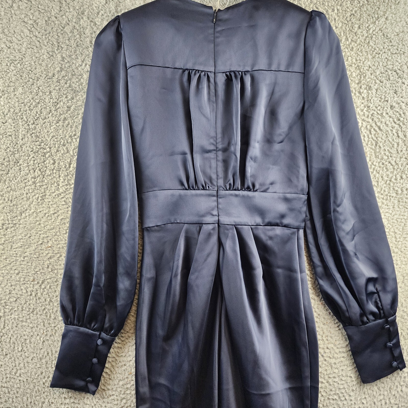 Ramy Brook Madelane Plunging Maxi Dress Women's 0 Navy Solid Back Zip Closure - Picture 17 of 19