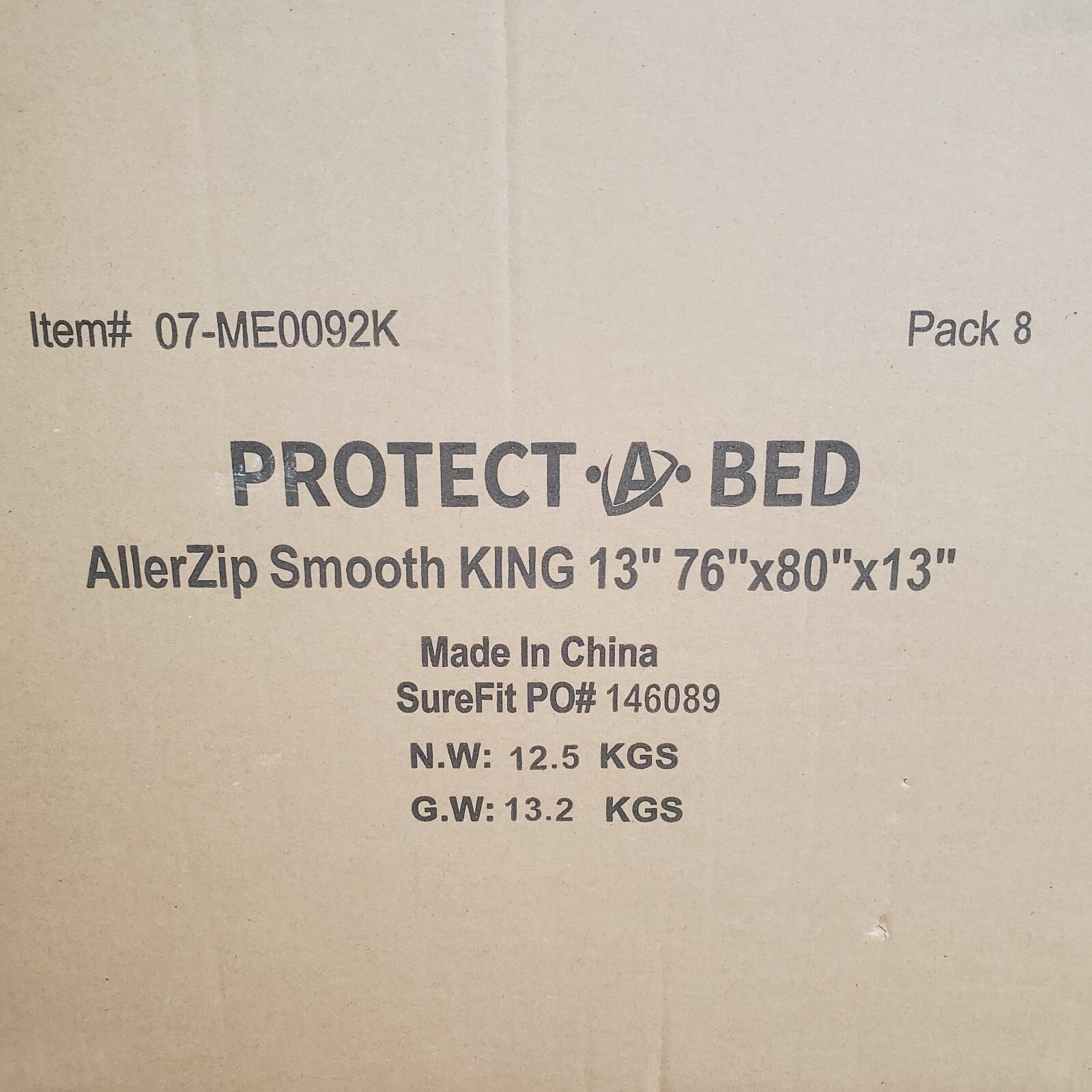New - King Size Protect-A-Bed AllerZip Smooth Mattress Encasement - Waterproof