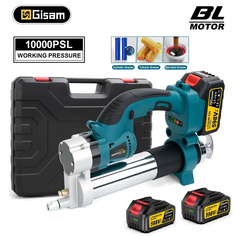 10000PSL 69Mpa Brushless Electric Grease Gun High Pressure Car Lubricating Oil C