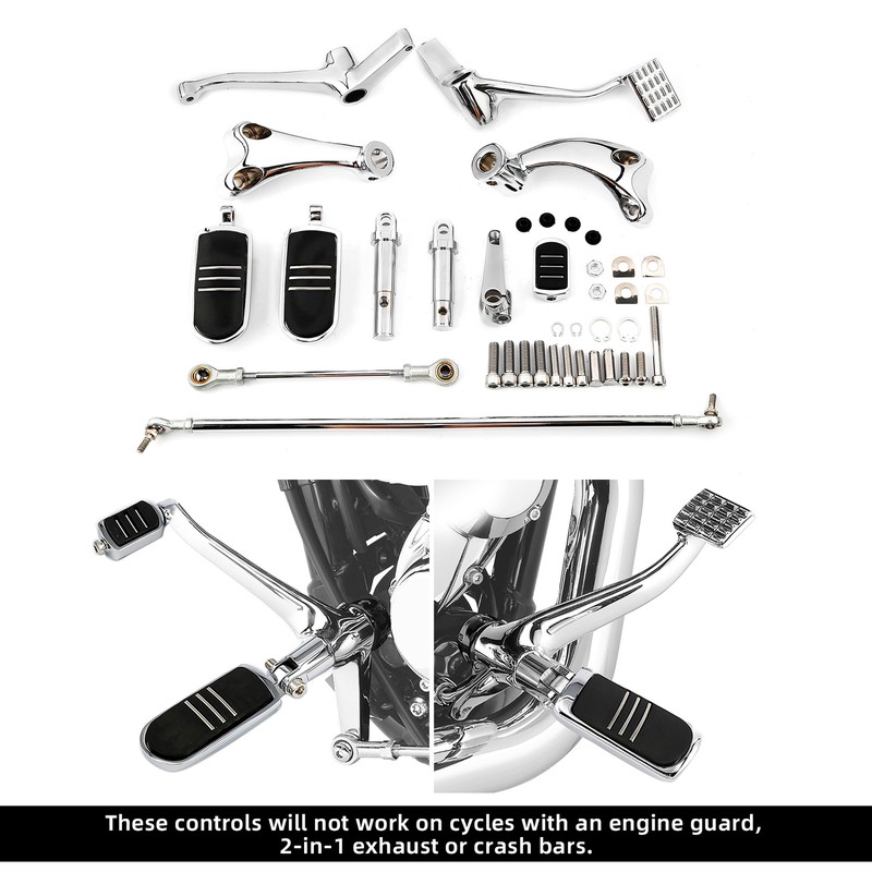 Foot Pegs Forward Control Kit For Harley Sportster XL 883 1200 2004-2013 Chrome