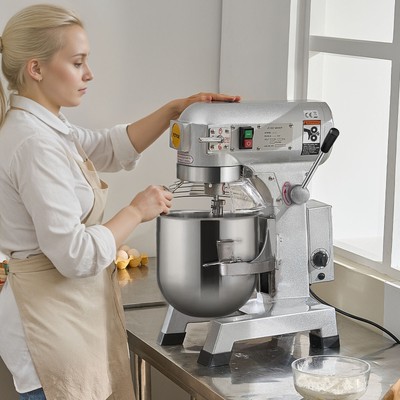 VEVOR Commercial Food Mixer 30QT 3-Speed Stand Dough Mixer 1100W w/ Timer