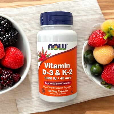 Vitamin D-3 K-2 120 Caps Bone Teeth Health Cardiovascular Calcium Support