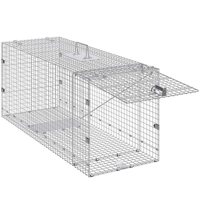 VEVOR Live Animal Cage Trap 42" x 16" x 18" Humane Cat Trap Cats Squirrels Mouse