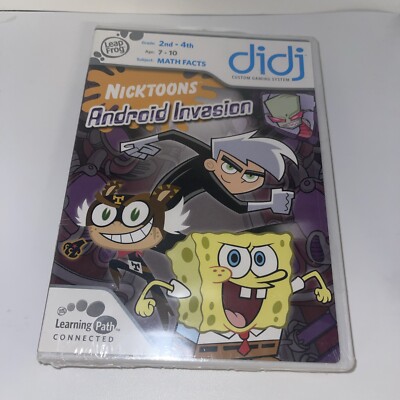 NEW LeapFrog didj Math Facts Learning Game Nicktoons Android Invasion SpongeBob