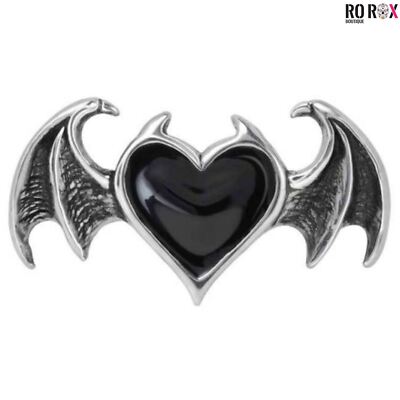 Alchemy England Blacksoul Bat Wing Ring Goth Heart Alternative Jewellery