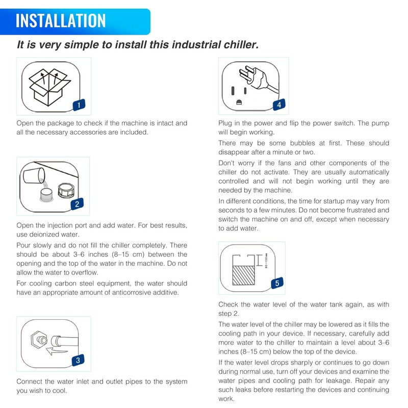 OMTech 9L Industrial Water Chiller for 40W 50W CO2 Laser Engraver Cutter Tube