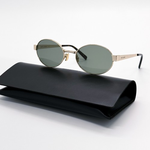 NEW SAINT LAURENT SL692 003 ROUND GREEN GOLD WOMEN