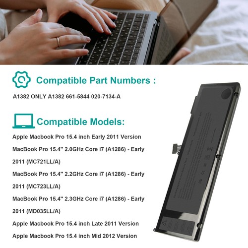 Mac (Apple) - MacBook Pro 2011 15インチ i7 512GBバッテリー新品 Amazon.com: AN·GWEL A1382 A1286 Laptop Battery for MacBook