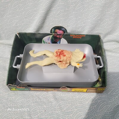 Dr Shivers Dissected Frog Candy Dish Gemmy 2008 Sound Motion Activated prop *REA