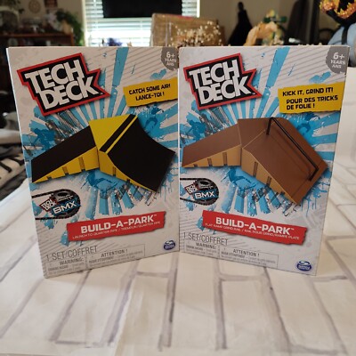2-PACK TECH DECK BUILD-A-PARK FLAT RAMP GRIND RAIL/RAIL POUR GRIND