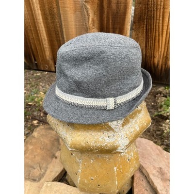 ZARA Kids Grey Cotton Jersey Fedora Hat with Knit Band Size 51cm