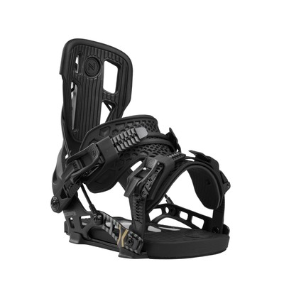 Nidecker Flow Nx2 Fusion Unisex Snowboard Bindings, Black, Medium