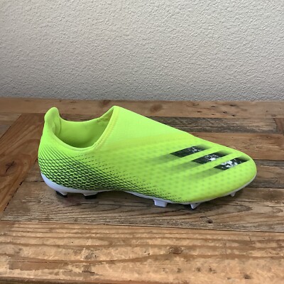 Adidas X Ghosted.3 Laceless FG Men's Size 10 Soccer Cleats  SolarYellow  FW6969
