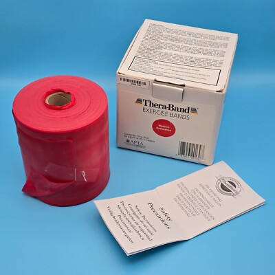 TheraBand Exercise Latex Band Professional 50 yards Red Medium Resistance