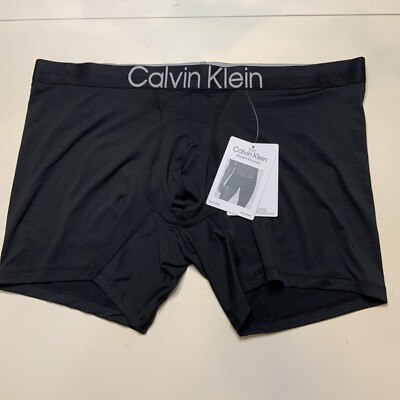 NWT Mens Calvin Klein Modern Structure Microfiber Boxer Brief Black XL