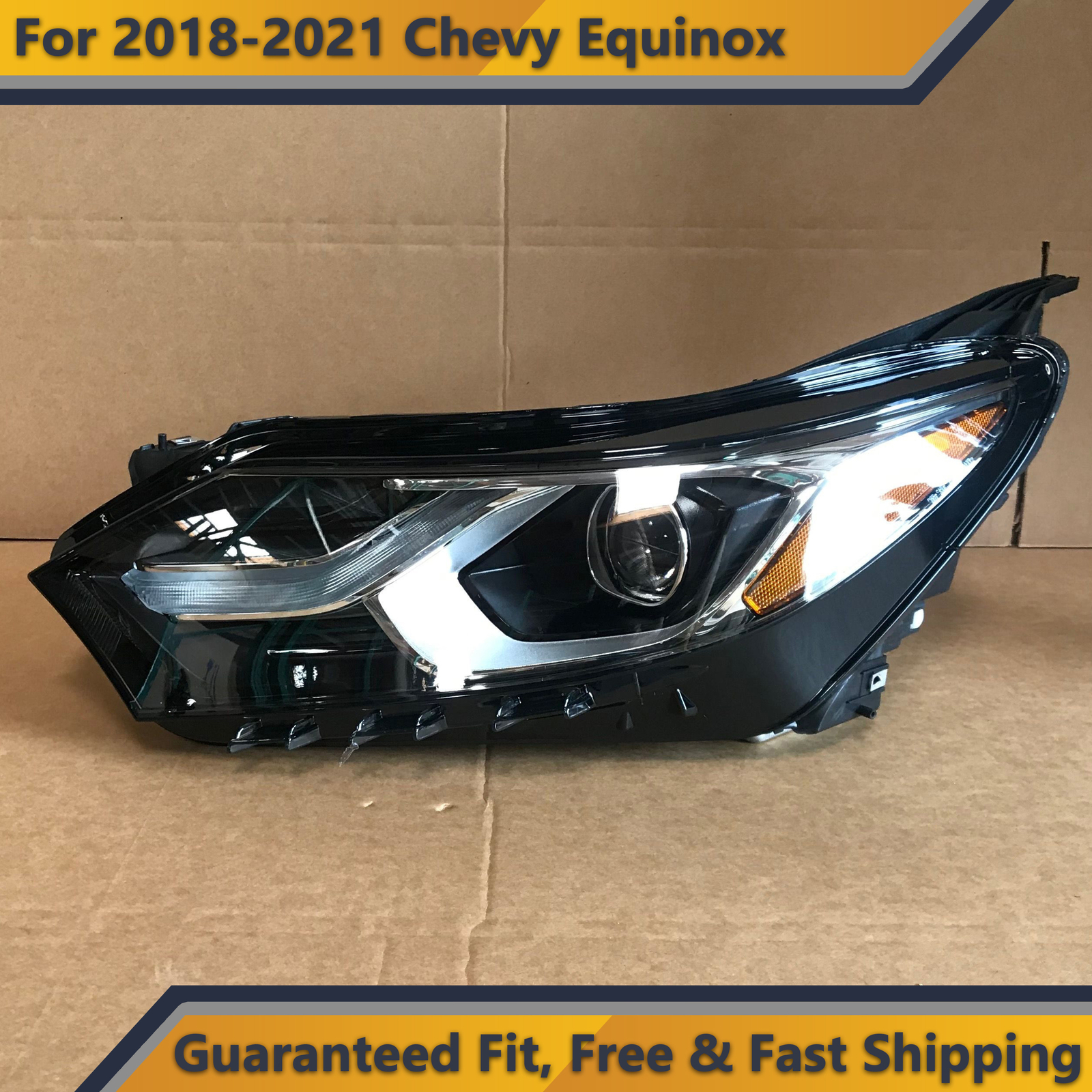 Full LED DRL Headlight Assembly For 2018 2021 Chevy Equinox Left Driver 84753439 - Picture 1 of 7