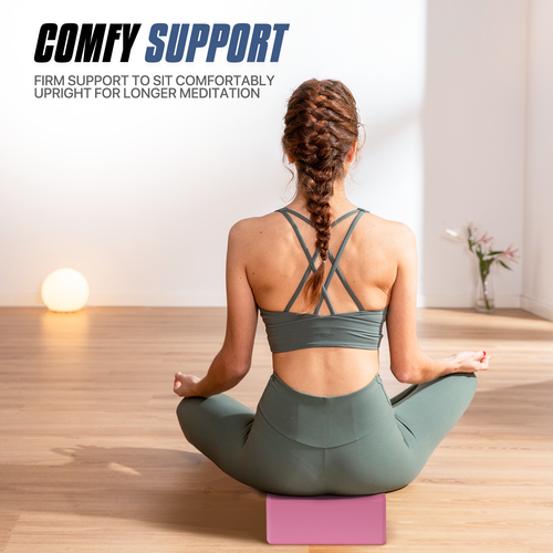 EVA Foam Yoga Block Home Gym Pilates Stretching Aid Exercise Support Brick Pink