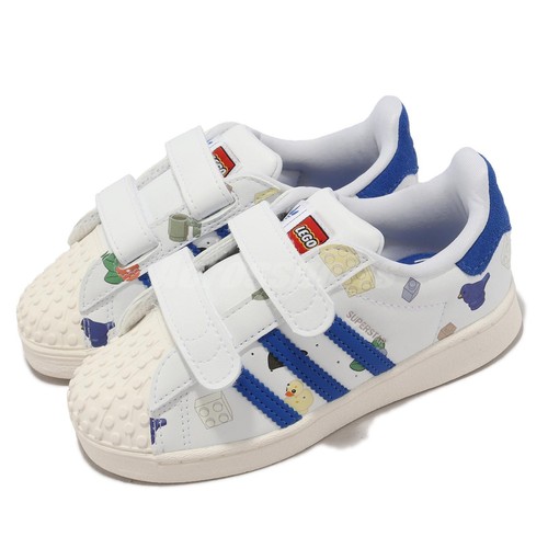 

Adidas Originals LEGO x Superstar CF I Бело-голубой ремешок для малышей Повседневная IF2199, Белый, Superstar Cf I