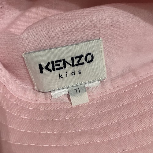 Kenzo Kids Pink Logo Bucket Hat
