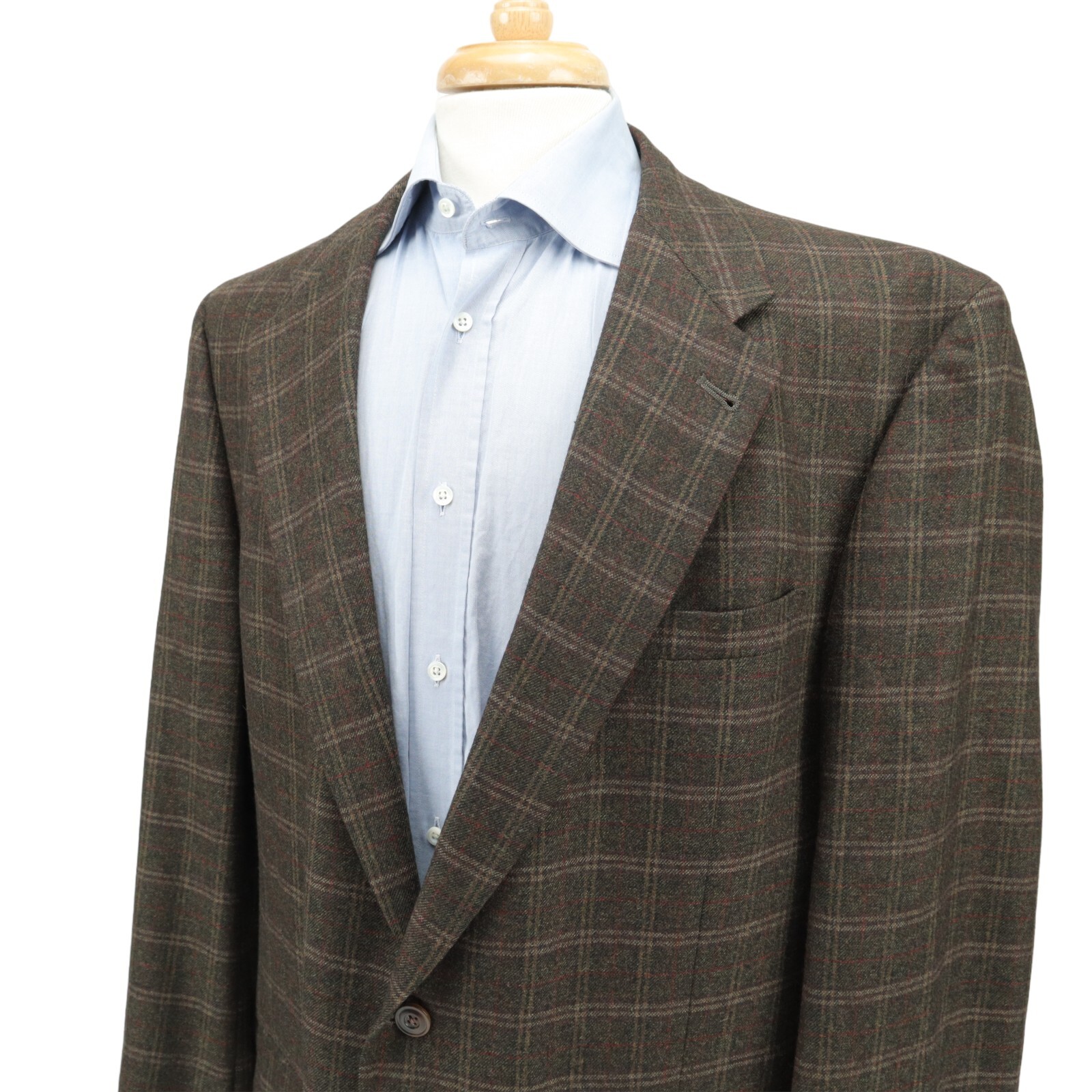 コート Burberry COAT (8098576 C1490) Vtg Burberry Men's Lined Nova Check Classic Trench Green
