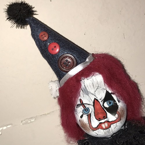 Gladys Creepy Gothic Circus Clown Horror Doll Ooak