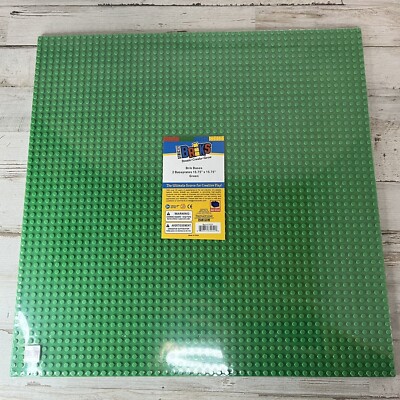 2 Packs Of 2 Classic Green Baseplates 15.75  x 15.75  Building Bricks (4 plates)