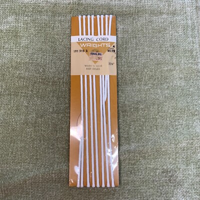 Vintage Lacing Cord Wrights 4 Yards 3/16'' Sealed