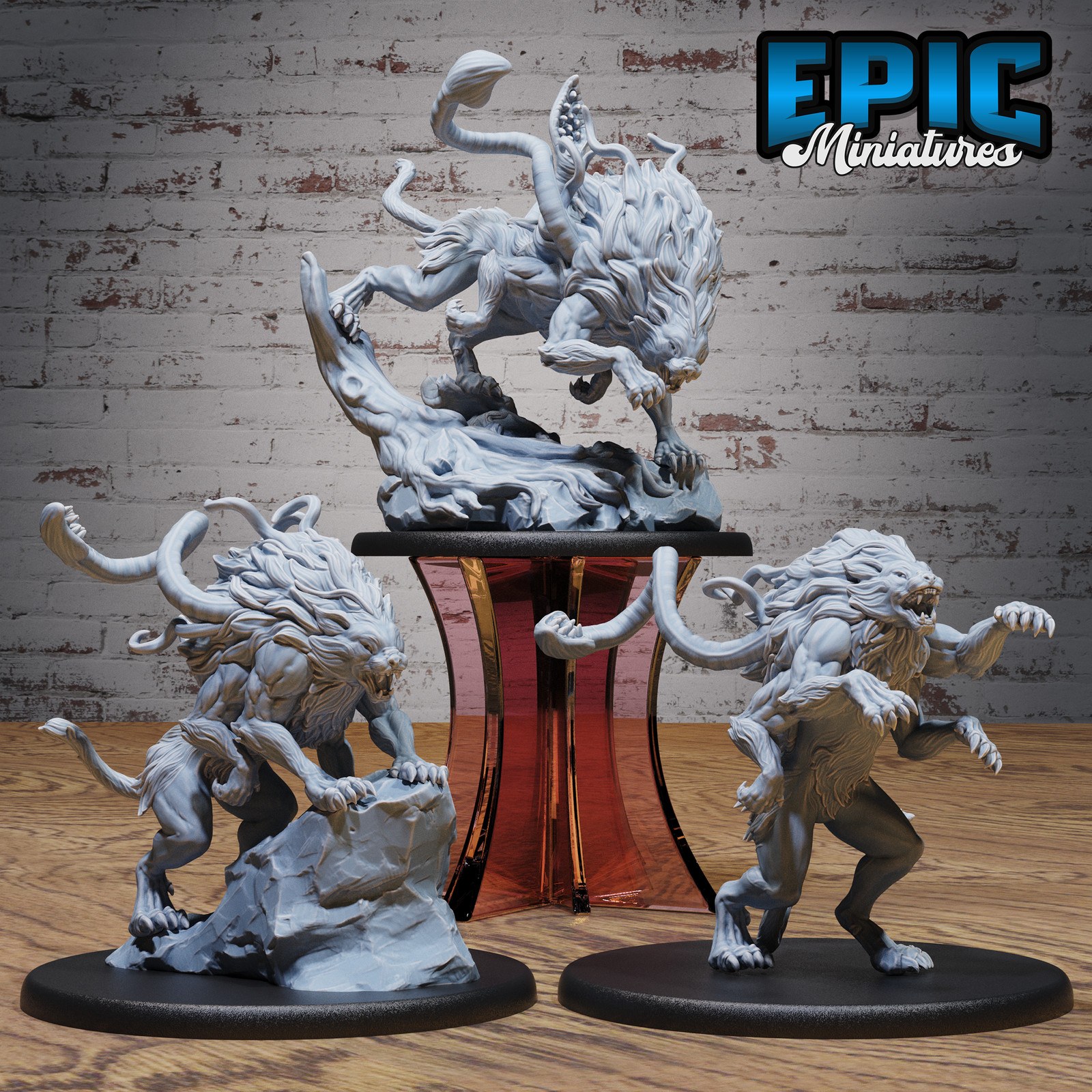 Alpha Phase Panther 3x, 28mm scale Dungeons and Dragons Figures