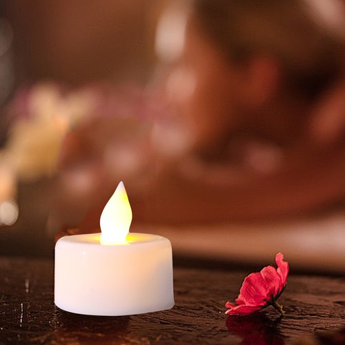 Flameless LED Tea Lights With Timer Realistic Flickering Electric Battery