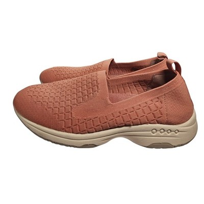 Easy Spirit Traveltime Loafer Peach Women's Sz 7 Walk Knit Slip On Shoes #332
