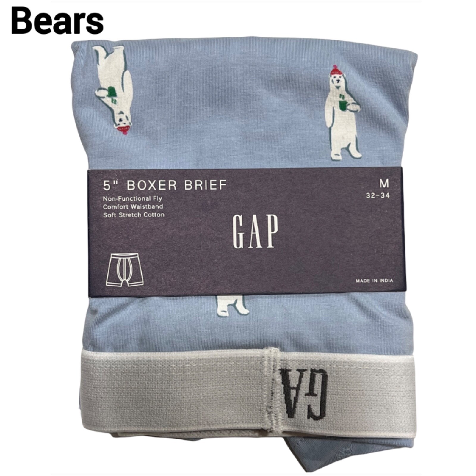 NWT GAP Men's 5" Boxer Brief Underwear Sz S-M-L-XL Jersey Kint Assorted Colors
