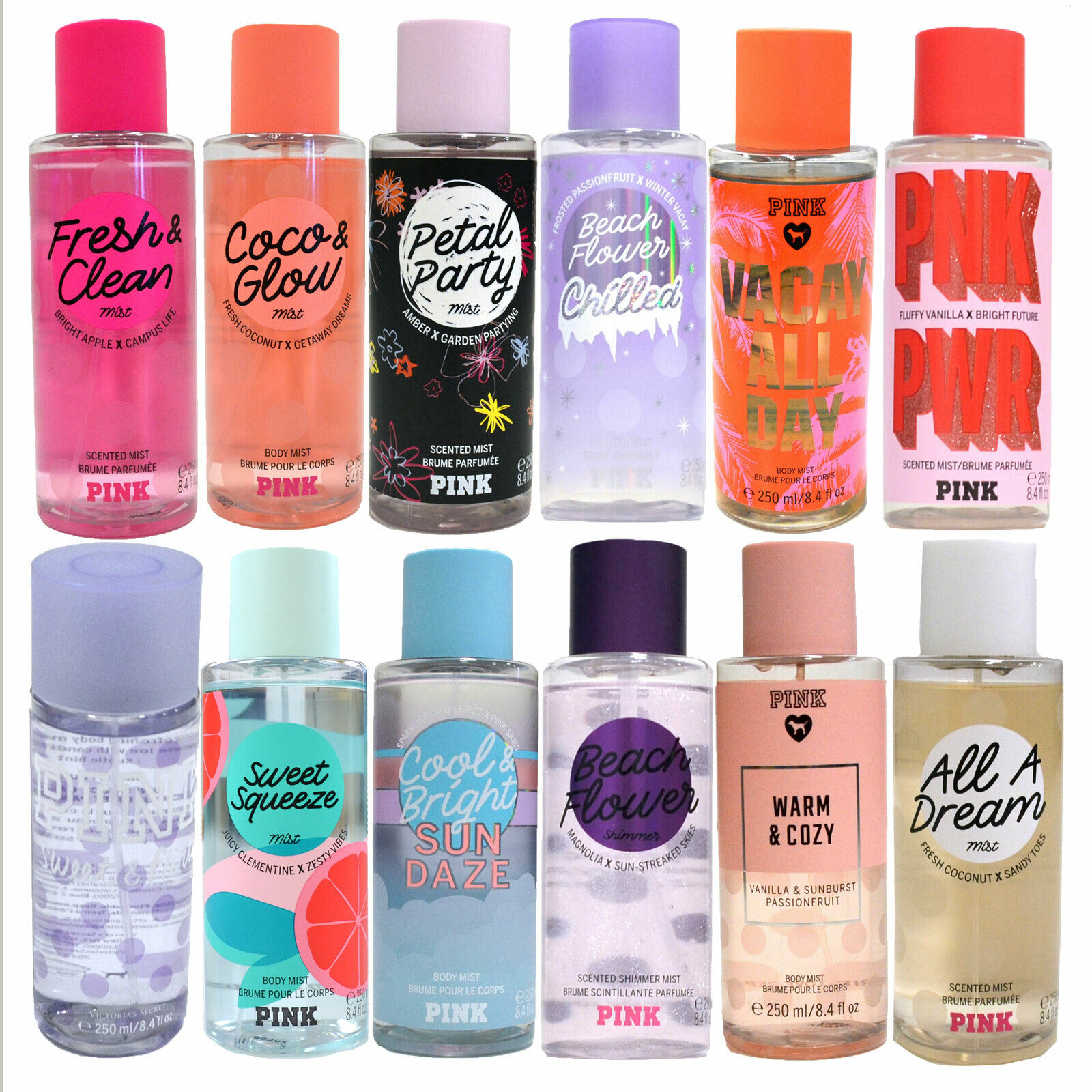 Splash 84 Fl Victorias Secret Pink Fragrance Mist Body Spray