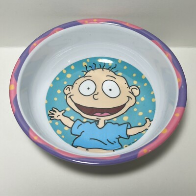 Vintage 90s Nickelodeon Rugrats Cereal Bowl 1997 Tommy Pickles
