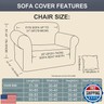 Luxshare Home Stretch Couch Cover Washable Sofa Slipcover Furniture Protector with Non Skid Foam and Elastic Bottom for Kids, Dog(Chair/Blue)