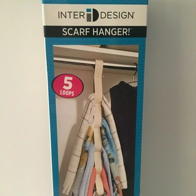 Inter Design 5 Loop Scarf Hanger Closet Organization Storage Holder Scarves 2 pk