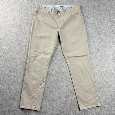 Peter Millar Mens Pants 36X28 Straight Leg Khaki Tan Five Pocket  Stretch Twill