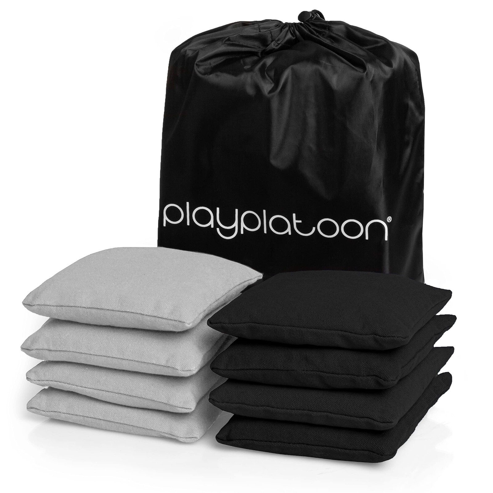Play Platoon Premium Weather Resistant Duck Cloth Cornhole Bags - Set of 8 Bean
