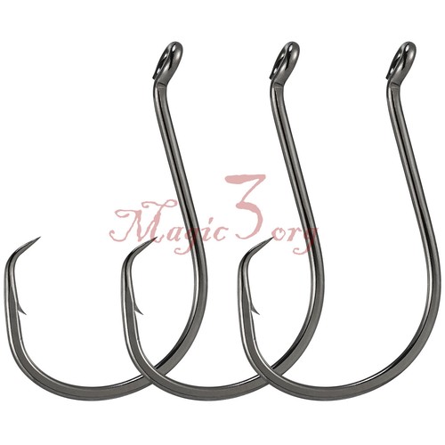 50/100pcs Circle Hooks Octopus Offset High Carbon Steel Sharp Catfish #8-10/0 
