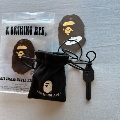 Bathing Ape Head Key Ring Black Brand New Never Used 100% Authentic Uncut 2016