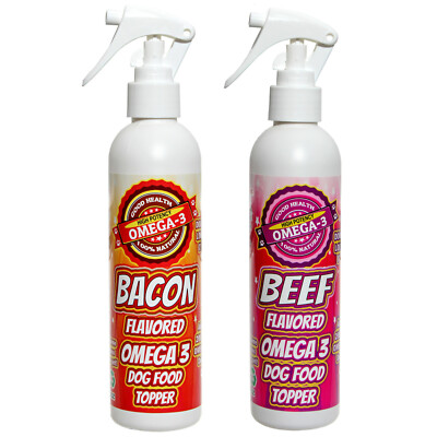 All Natural Dog Food Flavor Enhancer Bacon 8 oz and Beef 8 oz