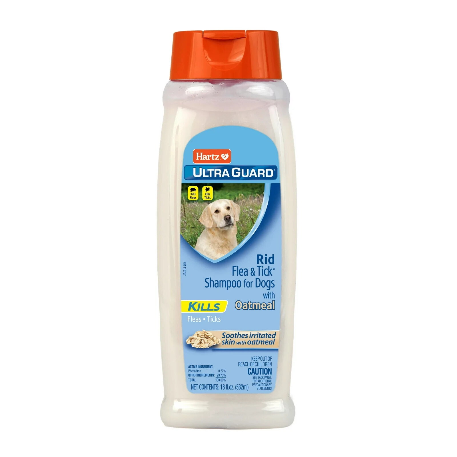 Hartz UltraGuard Rid Flea and Tick Oatmeal Shampoo for Dogs,