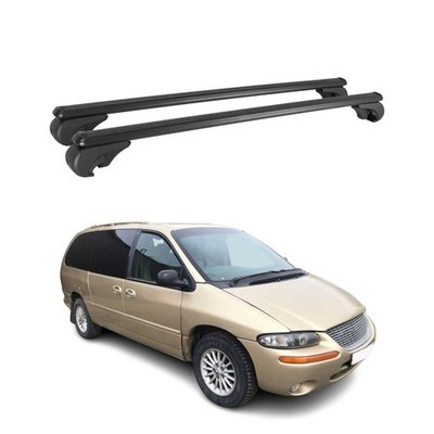 Lockable Roof Rack Cross Bars Carrier for Chrysler Town & Country 2001-10 Black