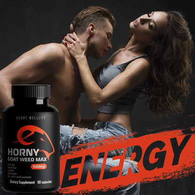 Horny Goat Weed, Energy, stamina performance for men women 90 caps 1560mg