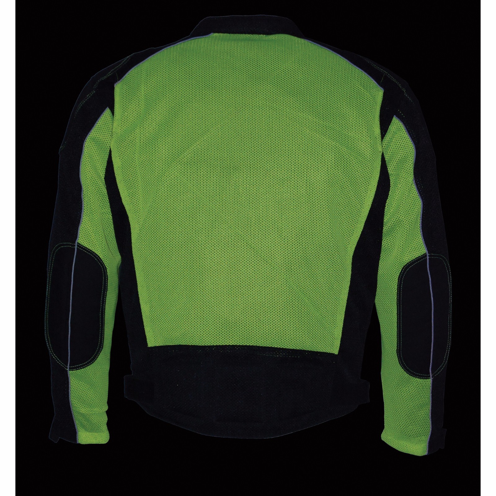 Mens Motorcycle Biker Mesh High Visibility Reflective Racer Jacket with