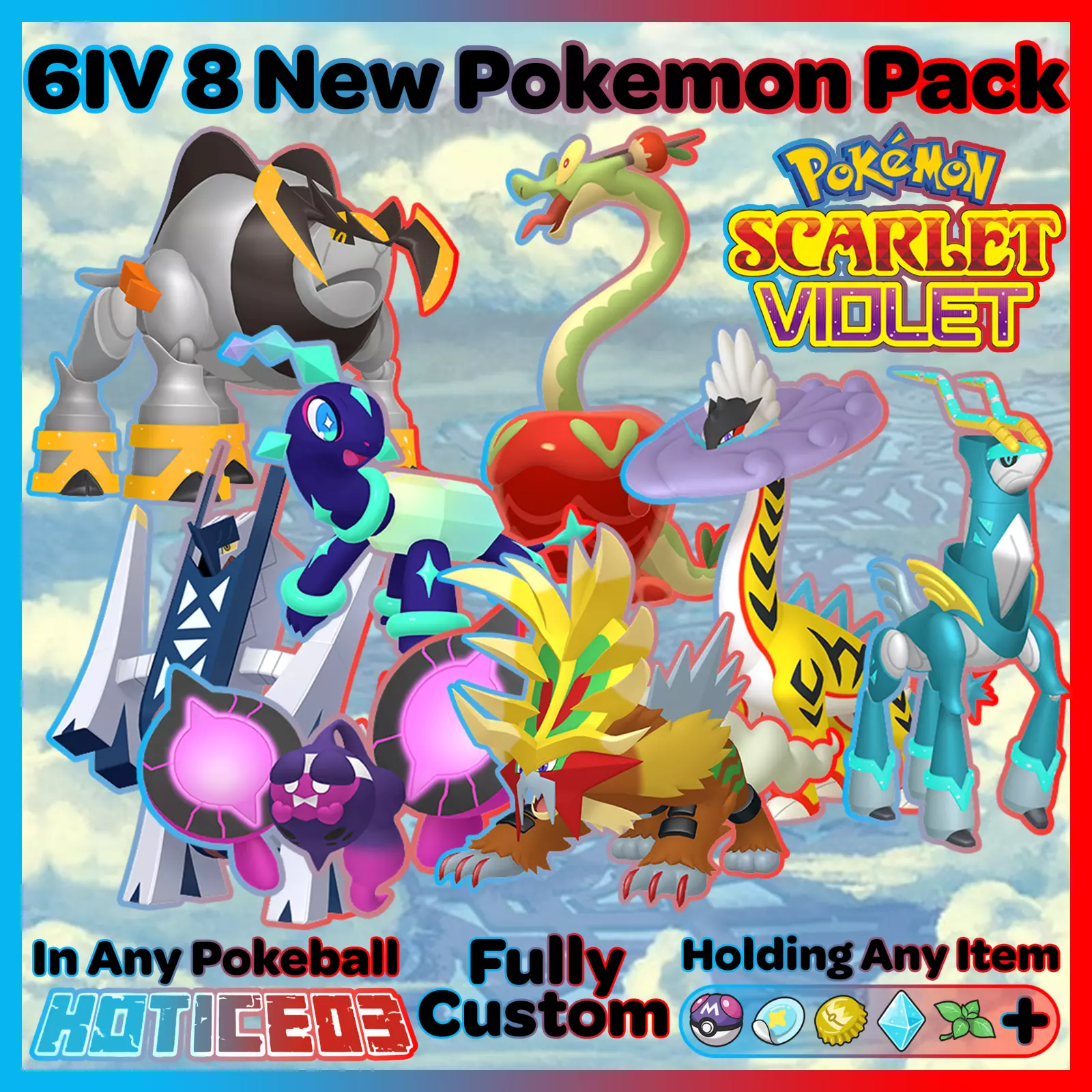 6IV INDIGO DISK BUNDLE All 8 Legends, Paradox, 2 Shiny