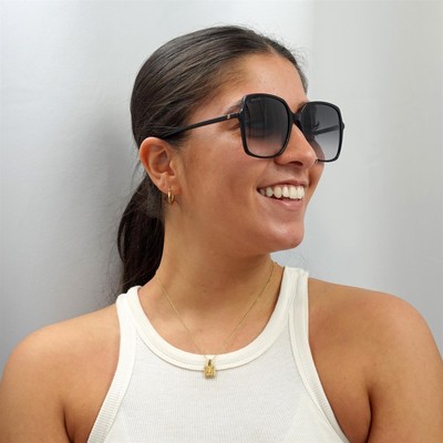 Pre-owned Gucci Sunglasses Gg0544s 001 Black Grey Gradient In Gray