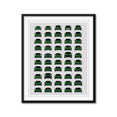 Porsche Best Cars Inspired Poster Print Art Generations History Evolution