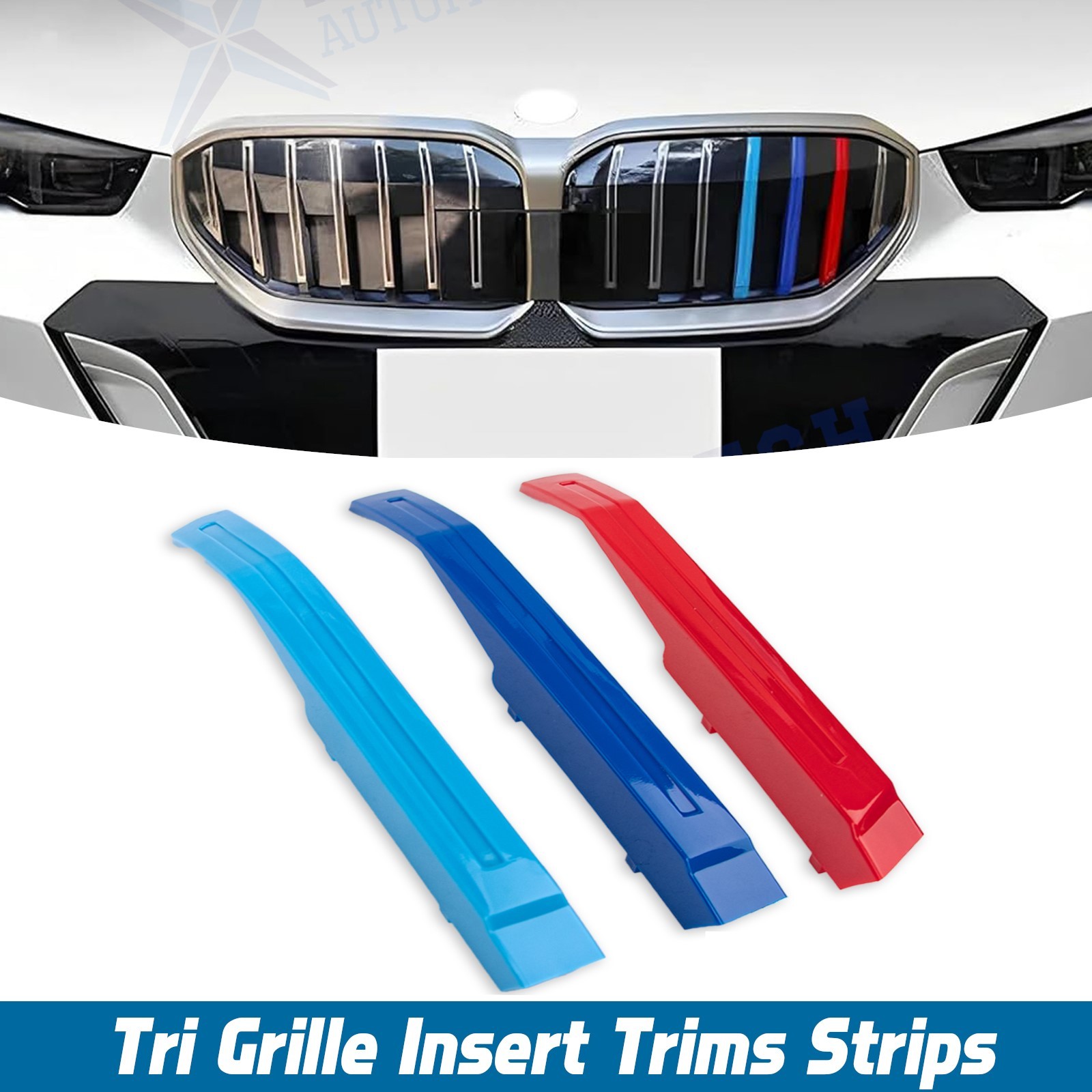 ///M-Color Sport Kidney Grille Rail Insert Trim For BMW 5 Series Sedan 2024+
