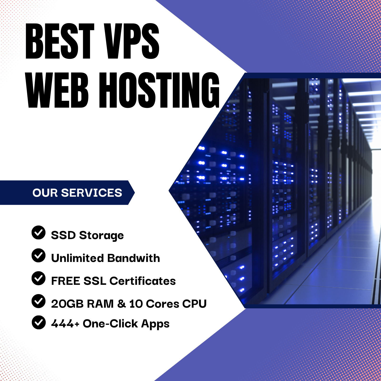 Best VPS Website Hosting with 10 Cores, 20GB RAM, SSD Storage